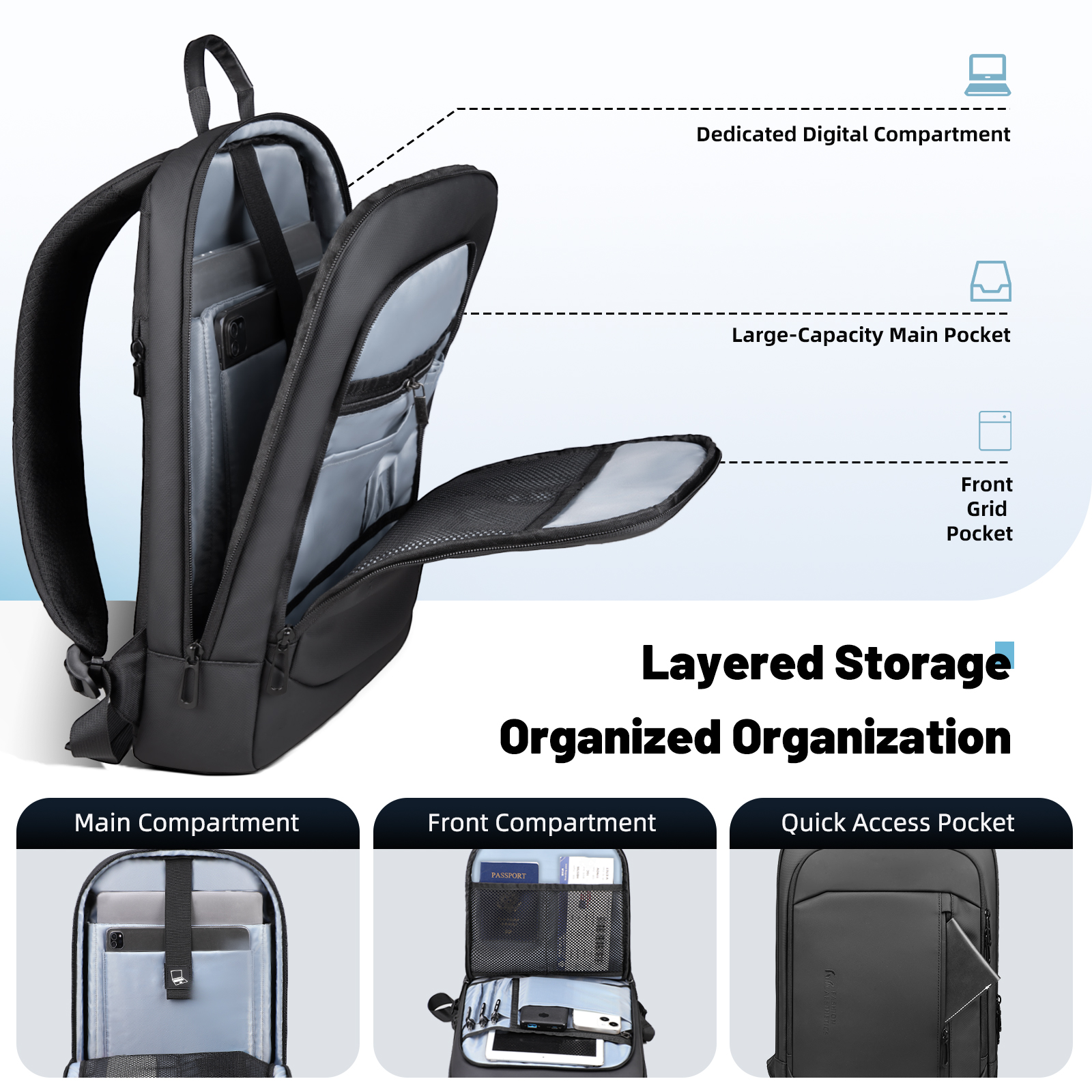 HK Lightweight Men's Business  - Laptop Backpack 15.6 리뷰 및 가격