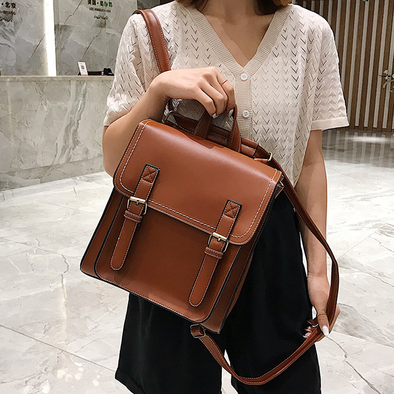 Vintage Backpack Female Pu Lea - Leather Backpack Vintage 리뷰 및 가격