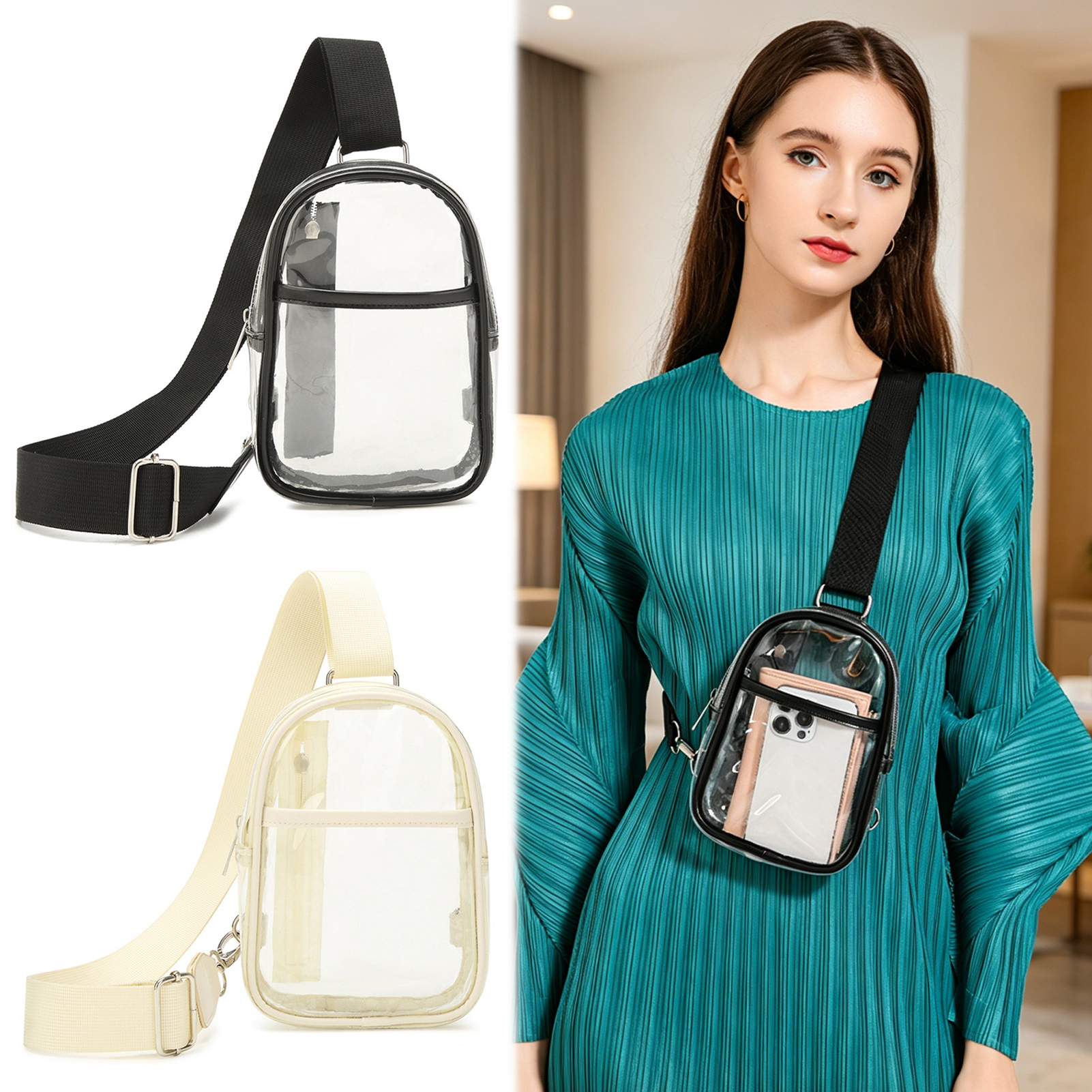 Clear Sling Bag,Waterproof Sho - Sling Backpack Shoulder 리뷰 및 가격