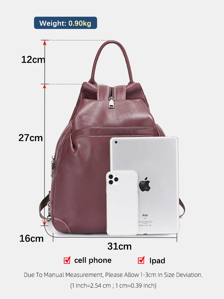 Zency Genuine Leather Women's  - Travel Backpack Anti Theft 리뷰 및 가격