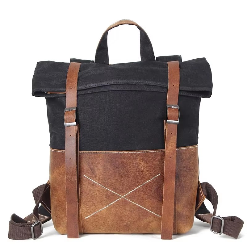 Fashion Men Backpack Waxed Can - Leather Backpack Vintage 리뷰 및 가격