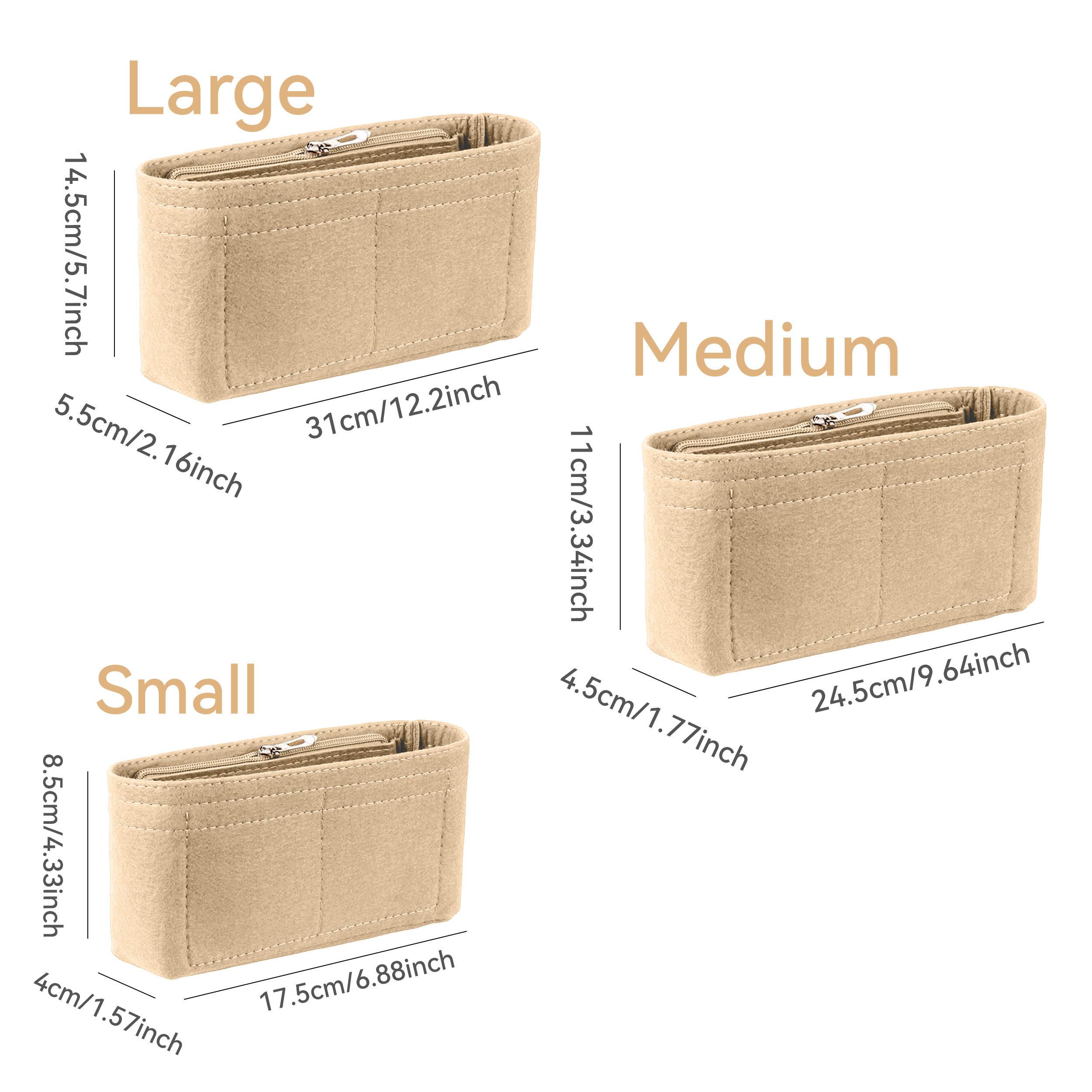 Felt Insert Bag Organizer, Mak - Backpack Insert Organizer 리뷰 및 가격