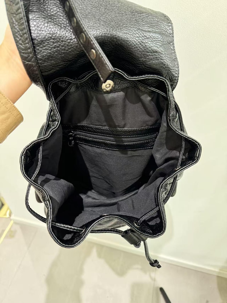 Gothic Punk PU Leather Shoulde - Leather Backpack Vintage 리뷰 및 가격