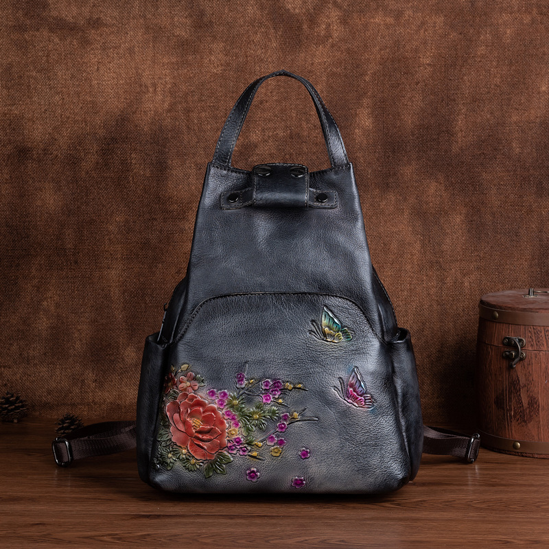 Johnature Genuine Leather Embo - Leather Backpack Vintage 리뷰 및 가격