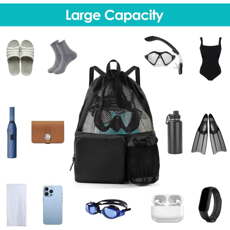 Large Capacity Mesh Drawstring - Drawstring Gym Bag 리뷰 및 가격
