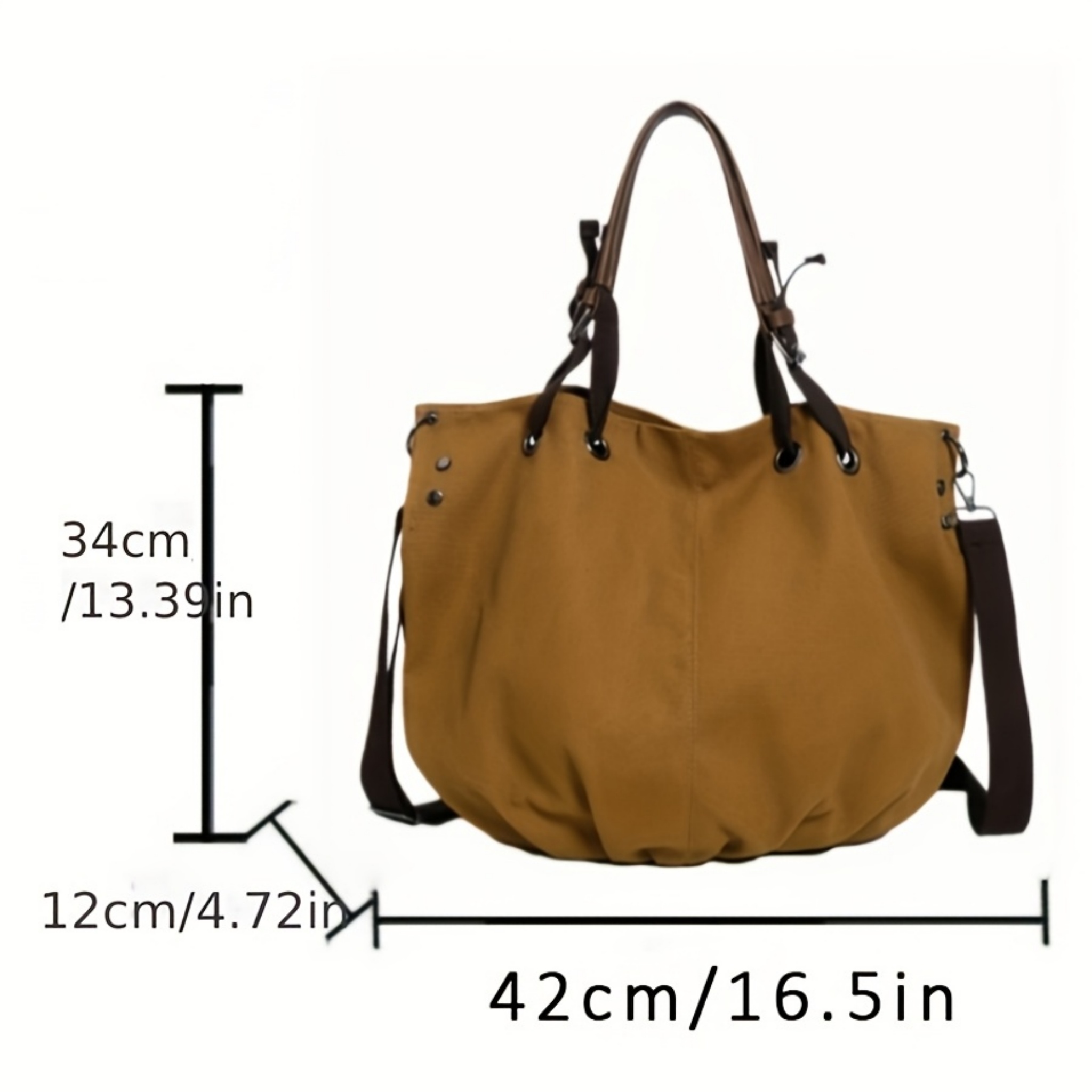 Vintage Canvas Tote Bag Brown  - Canvas Backpack Casual 리뷰 및 가격