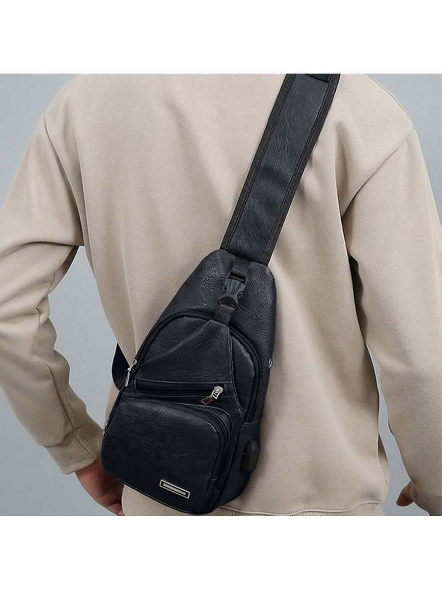 Mens Sling Bag With USB Port,  - Sling Backpack Shoulder 리뷰 및 가격