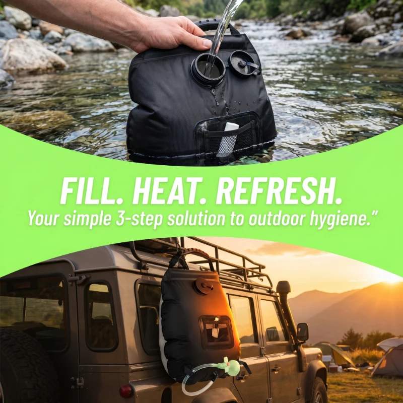 20L Solar Shower Bag Large Cap - Hydration Pack Outdoor 리뷰 및 가격