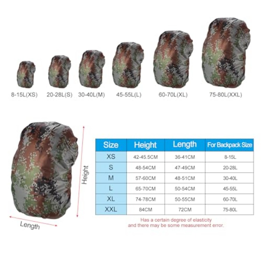 Waterproof Rucksack Cover, Non - Rain Cover Backpack 리뷰 및 가격