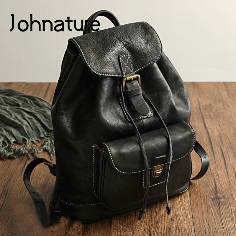 Johnature Leisure Travel Bag N - Leather Backpack Vintage 리뷰 및 가격